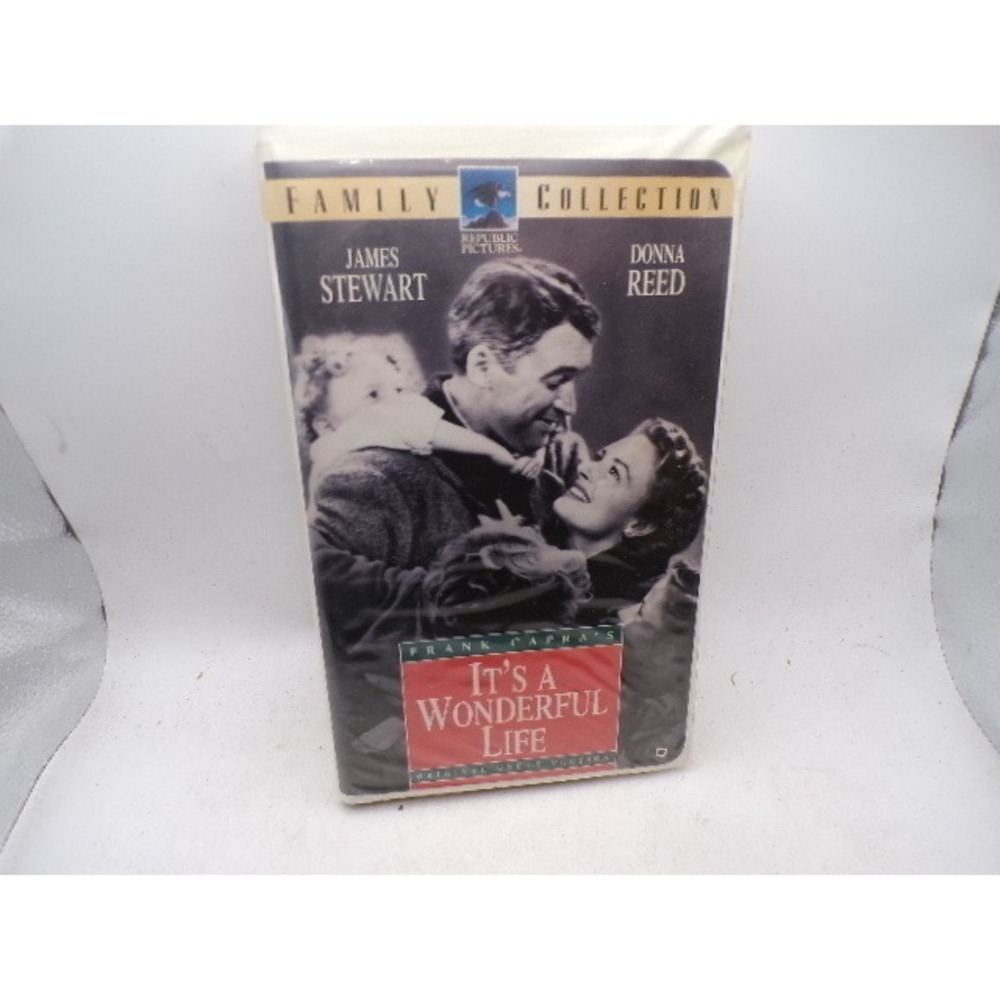 Its a Wonderful Life VHS James Stewart Republic Pictures Family Collection‎ B&W